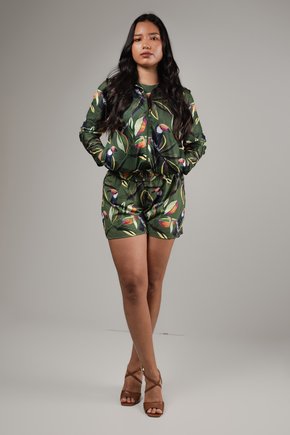 Short Atena - Tucano Folhas verde