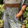 Calça com Fenda - Bananeiras vetor detalhes