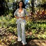 Calça com Fenda - Bananeiras vetor site