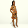 Vestido Floresta - Pororoca Fundo Salmão 0