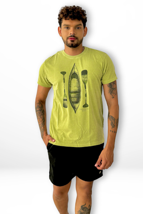 Camiseta Estonada - Verde Limão Canoa