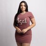 vestido curto acai terracota