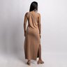 vestido est longo costa caramelo