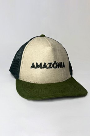 Boné Trucker Areia Aba Verde - Amazônia