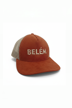 Boné Trucker Tela Areia frente Caramelo - Belém