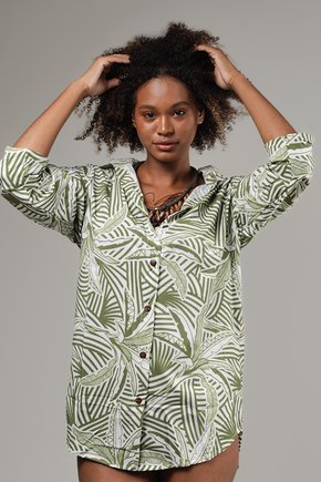 Camisa Alongada - Bananeiras Vetor z