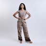 Calça Ampla - Barrados Neutros3