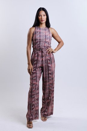Calça Ampla - Marajoara Tons Terrosos