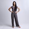 Baby Look Florata - Indígena Preto e Vermelho9