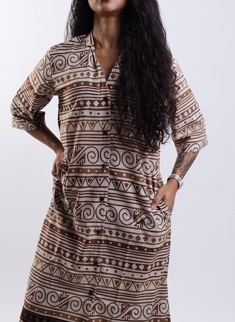 chemise barrados tonsneutros detalhe