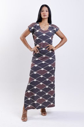 Vestido Jeri - Indígena Vermelho e Preto