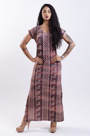 Vestido Jeri - Marajoara Tons Terrosos8