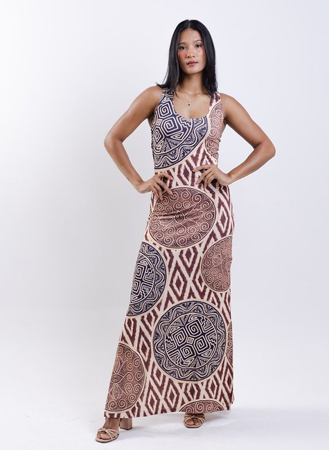 Vestido Hortência - Marajoara Pratos Texturas0
