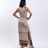 Vestido Hortência - Barrados Tons Neutros6