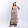 Vestido Hortência - Barrados Tons Neutros9