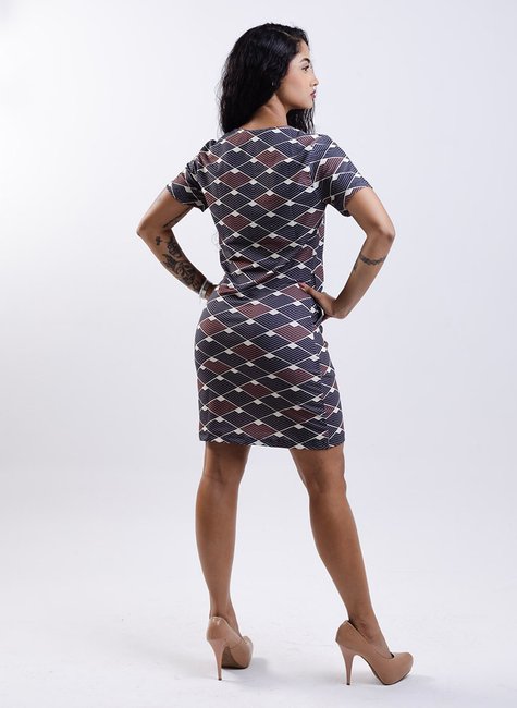 Vestido Floresta - Indígena Preto e Vermelho4