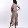 Vestido tule Maré - Barrados Tons Neutros3