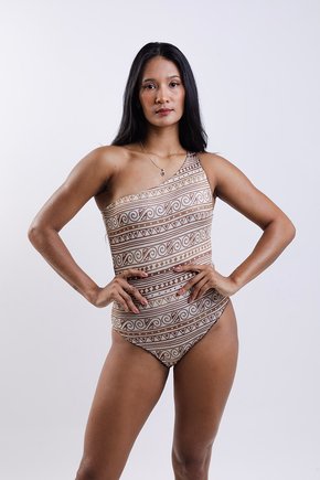 Body Ombro só - Barrados Tons Neutros