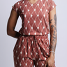 Baby Look Florata - Indígena Vermelho4p