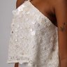 Top Crochê Trapézio com Decote Halter Colar Madeira16