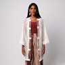 Kimono Crochê Off White