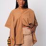 Blusa Túnica Algodão Natural Assimétrica9