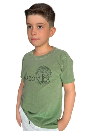 camiseta infantil arvore verde