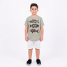 camiseta estonada infantil peixes cinza