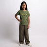 camiseta infantil tacaca verde musgo