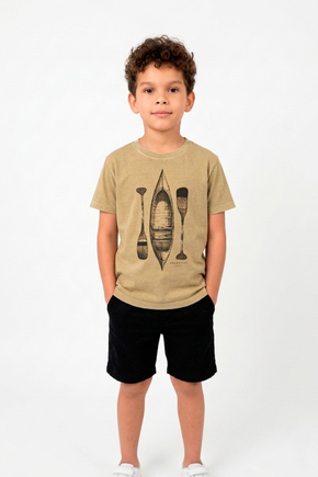 Camiseta Estonada Infantil - Caramelo - Canoa