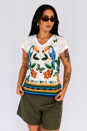 Blusa Florata Elementos Br Aquarela