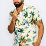Camisa de botão motivos aquarela