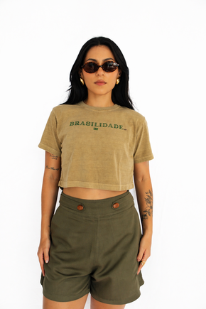 Cropped Estonado - Brasilidade Caramelo
