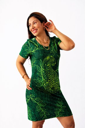 Vestido Floresta - Bandeira Br Bordado