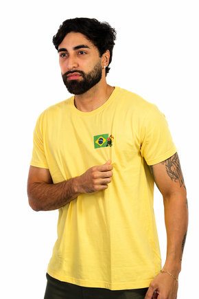 Camiseta Estonada - Brasil Tucano Amarelo