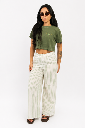 Cropped Estonado -  Brasil Cores Verde Musgo
