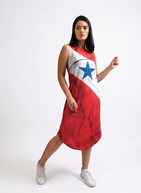 vestido midi classico bandeira do para