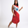 vestido midi classico bandeira do para