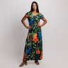 Vestido jeri arara azul abacaxi frente