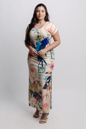 Vestido Jeri Longo - Bichos Flores