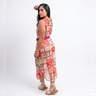 vestido midi quadriculado tule