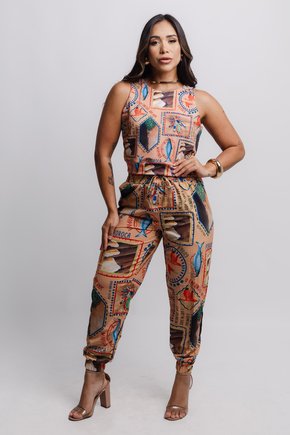 Calça Jogger - Pororoca Fundo Salmão