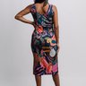 vestido canelado tucano folhas fnd preto costa