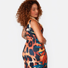 vestido canelado cara onca folhagem costa