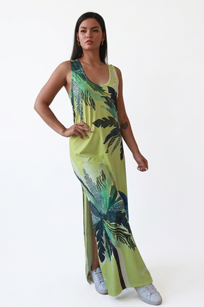 Vestido Hortencia - Verde Limão Arara Azul