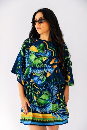 Kaftan Atena Verão - Motivos Tropicais Br
