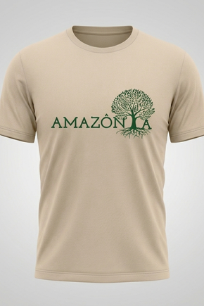 Camiseta Estonada - Areia - Amazônia Arvore 