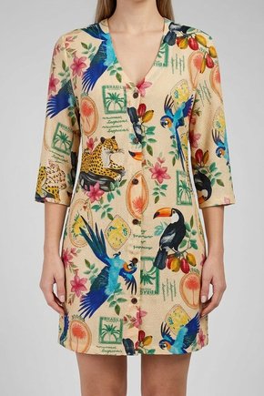 CHEMISE ALONGADA - BICHOS FLORES VERÃO