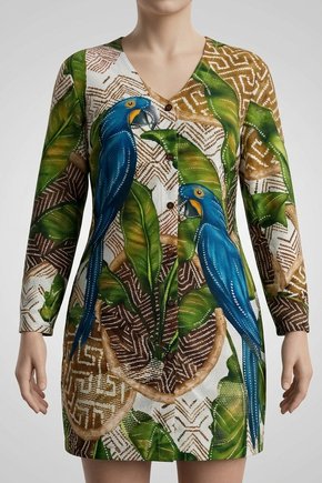 CHEMISE ALONGADA - CESTOS ARARA AZUL ETNICOS