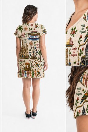 Vestido Floresta - Círio Trajeto Cores
